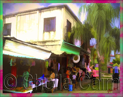 Downtown streetscape in San Ignacio Belize